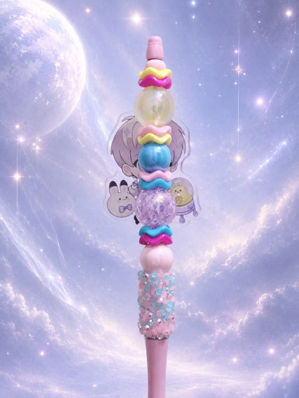 Love and Deepspace Xavier Handmade Beaded Pen & Acrylic Charm
